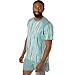ASICS Men's ROAD ALL OVER PRINT Short Sleeve TOP RUNNING Top, L, LIGHT CELADON/CELADON
