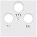 Produktbild REV Matrix, Abdeckung Antennendose (TV/SAT/RF), Weiss-matt