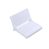 Couleur : blanc, matériau : plastique, taille : environ 20 x 15 cm, égouttoir à vaisselle de cuisine