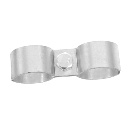 FIXOSHEE Abrazadera Doble para Tuberías con Clip Fácil de Instalar Resistente Hierro Galvanizado Conector Versátil para Barco y Estantes Sujeción Segura para Postes y Tubos