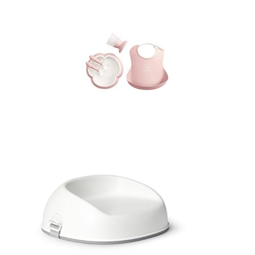 BabyBjörn Coffret Repas Bébé évite les chutes de nourriture avec le Rehausseur de Chaise