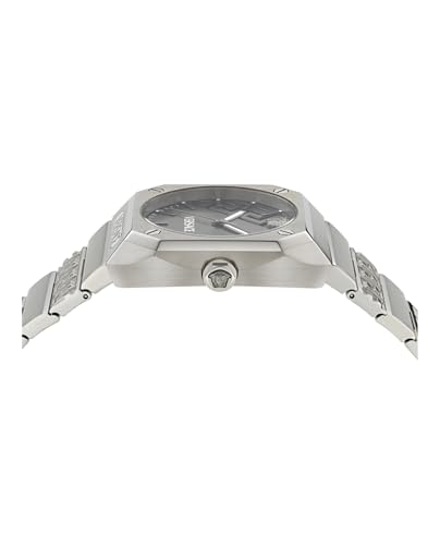 Versace Antares Collection Luxury Mens Watch Timepieces with a Grey Bracelet and Dial Featuring a Titanium Case2