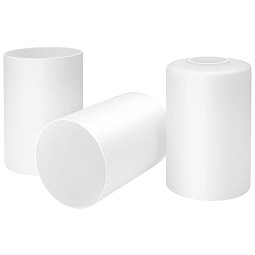 Canomo 3 Packs Opal White Frosted Glass Lamp Shade Replacement, 6"x 4" Replacement Light Fixture Lampshade for Chandelier Pendant Lighting Fixture, 1-5/8-Inch Opening by Canomo - Used condition - US$23.89