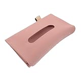 Ipetboom Dispensador de Pañuelos para Coche Clip Caja Colgante para Visera Solar Soporte de Piel Sintética en Color Rosa Organizador Práctico para Asiento y Puerta Accesorio Interior
