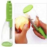 Peeler With Container Stainless Steel Blade,Both Fruits And Vegetables (Plastic) #TOP7