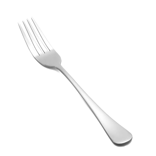 Juego de 24 tenedores de mesa de acero inoxidable con espejo pulido de 18,5 cm, aptos para lavavajillas, accesorios de comedor para el hogar y restaurante