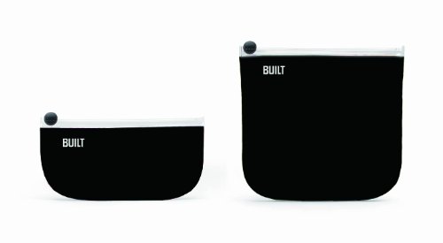 BUILT Reusable Sandwich & Snack Bags, Black