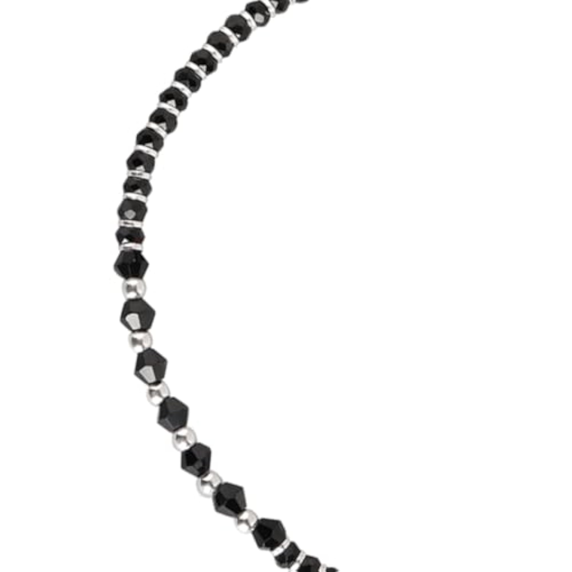 925 Sterling Silver Beaded Anklet with Hallmark