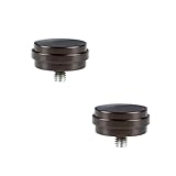 KAMANINA End Cap Replacement Finials for 3/4 or 5/8 Inch Curtain Rods, Drapery Rod Ends with M6 Standard Screws, Set of 2, Bronze