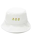 Umeepar Embroidered Bucket Hat Packable Foldable Beach Sun Hat for Women Men (Sunflowers White)