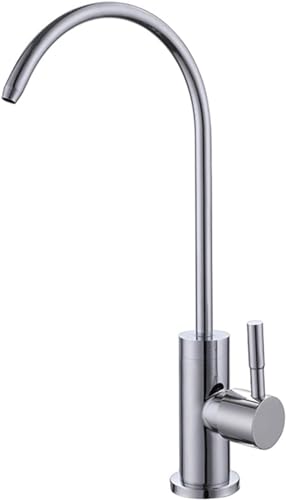 Robinet de cuisine chromé pivotant à 360° avec filtre à eau intégré