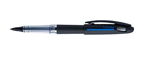 Pentel Tradio TRJ99A-A, Feutre plume gamme Sport Chic, corps noir mat, encre noire rechargeable