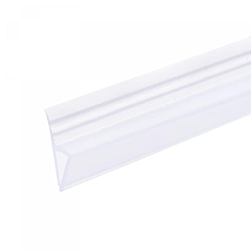 Uxcell Frameless Glass Shower Door Sweep, 59.06" Long, For 1/4"(6Mm) Glass, H-Type Door Bottom Side Seal Strip #TOP4