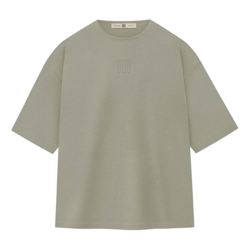 adidas Mens Fear of God Athletics Crew Neck Short Sleeve Casual Tops Casual - Grey - Size L