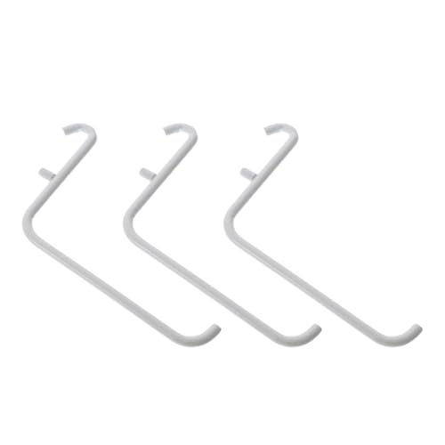 DOITOOL Pegboard Rack Hooks 3 Pack Iron Hooks Baked Enamel Sturdy Garage Wall Hooks for Hanging Tools Jewelry