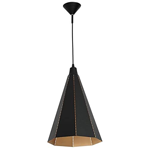 Buscas diseño y luz: lámpara colgante Alhena metal negro y oro