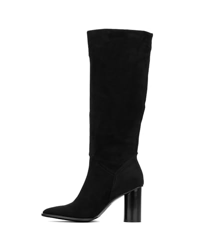 Womens Treasure Tall, Pointed Toe Boots, Microfiber Lining, Stacked Heels Rubber Outsole3