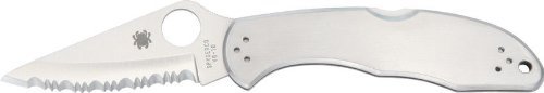 Spyderco Delica 4 Stainless Steel Combo Edge Knife