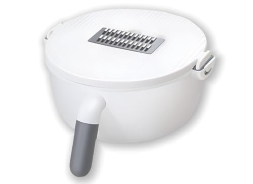 LumoLightシュレッダー、野菜スライサーがセットになった、キッチンやご家庭で使えるスライサーセットです。シュレッダー、にんじん、水切り、セパレーター、卵白セパレーター、薄切りスライサーがセットになっています。多機能で、滑り止めの安全スタンド付き。キッ