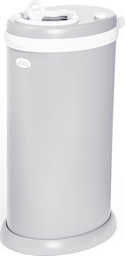 Image of Ubbi Stainless Steel Diaper Pail, No Special Bags, Odor-Locking, Gray | Award-Winning Registry Must-Have, Childproof Safety Lid with Lock, Holds Up To 55 Newborn Diapers, Modern Nursery Essential