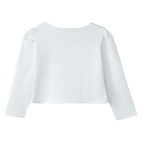 SMILING PINKER Little Girls' Long Sleeve Lace Bolero Cardigan Shrug2