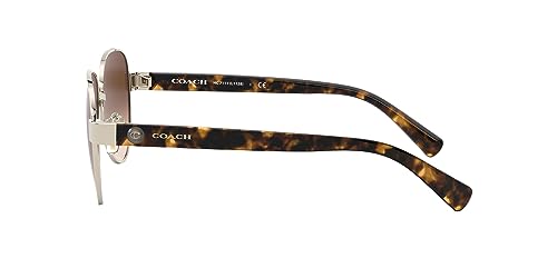 Coach HC7111 Sunglasses, Light Gold/Brown Gradient, 57 mm4