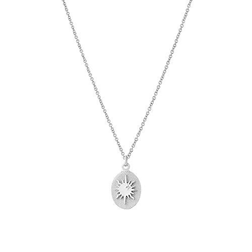Collier ras du cou sauvage pour femmes au motif soleil en acier