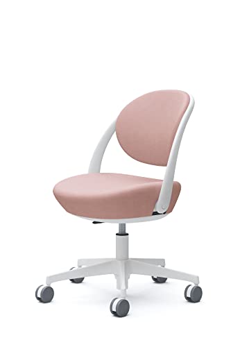 オカムラ パラベル パーソナルチェア 在宅ワーク対応 5本脚ウレタンキャスター ホワイト ペールピンク 8CBAEY-FXW8 張地:インターロック(ウォッシャブル)