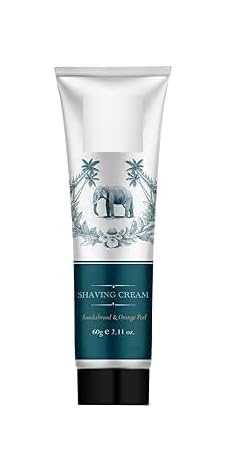 NS Sandalwood & Orange Peel Shaving Cream for Men | Ayurvedic and Natural | 60 g