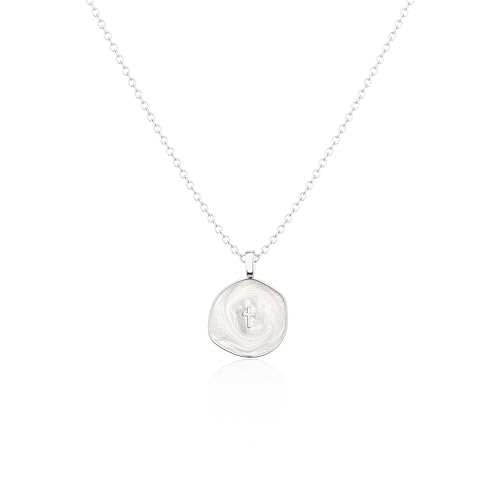 Tewiky Graduation Gift for Her Cross Necklace for Women-Dainty Simple 14k Gold Plated Cross Pendant Cute Necklaces for Women Jewelry