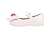 mini melissa Girl's Sweet Love + Disney Princess Mary Jane Jelly Flat for Toddlers & Babies - Jelly Shoes for Little Girls with Adjustable Strap & Side Buckle, White/Red, 5