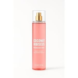 Coconut Hibiscus Body Mist Spray, Tropical Floral Fragrance, 8 fl oz(Pack of 1)