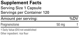 Karuna Health Pregnenolone 50mg 120 Capsules | Natural Hormone Precursor & Cognitive Support