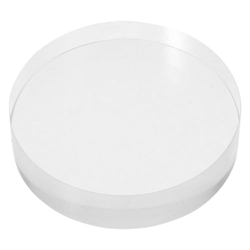 OSALADI Clear Crystal Glass Paperweight Elegant Round Decorative Block for Office Desk for Home Decor and Calligraphy Smooth Surface Enhances Any Space