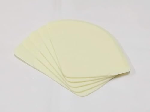 Image of Bakers Paradise Dough Scraper Bowl Scraper | Flexible Food Safe Plastic Dough Cutter for Bread, Cake & Pastry | Multipurpose Baking Scraper Tool for Mixing, Icing & Fondant-(D Shape, Pack of 5)