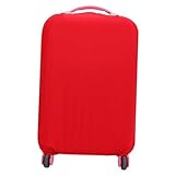 Gatuida Funda Protectora Elástica para Maleta de Viaje Anti-Polvo Acceso Fácil Asas Color Rojo Protector para Equipaje