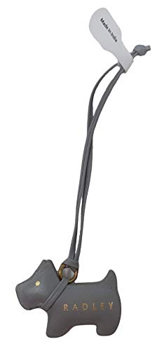 Preisvergleich Produktbild Radley Schlüsselanhänger mit Hundemotiv, Leder, Grau