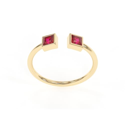 Abshel Ruby Rings, 18K Gold Rings For Women Teen Girls That Don'T Tarnish cover
