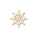 Unfinished Wood Helm Steering Wheel Shape - Naval - Ocean - Craft - up to 24" DIY 4" / 1/4"