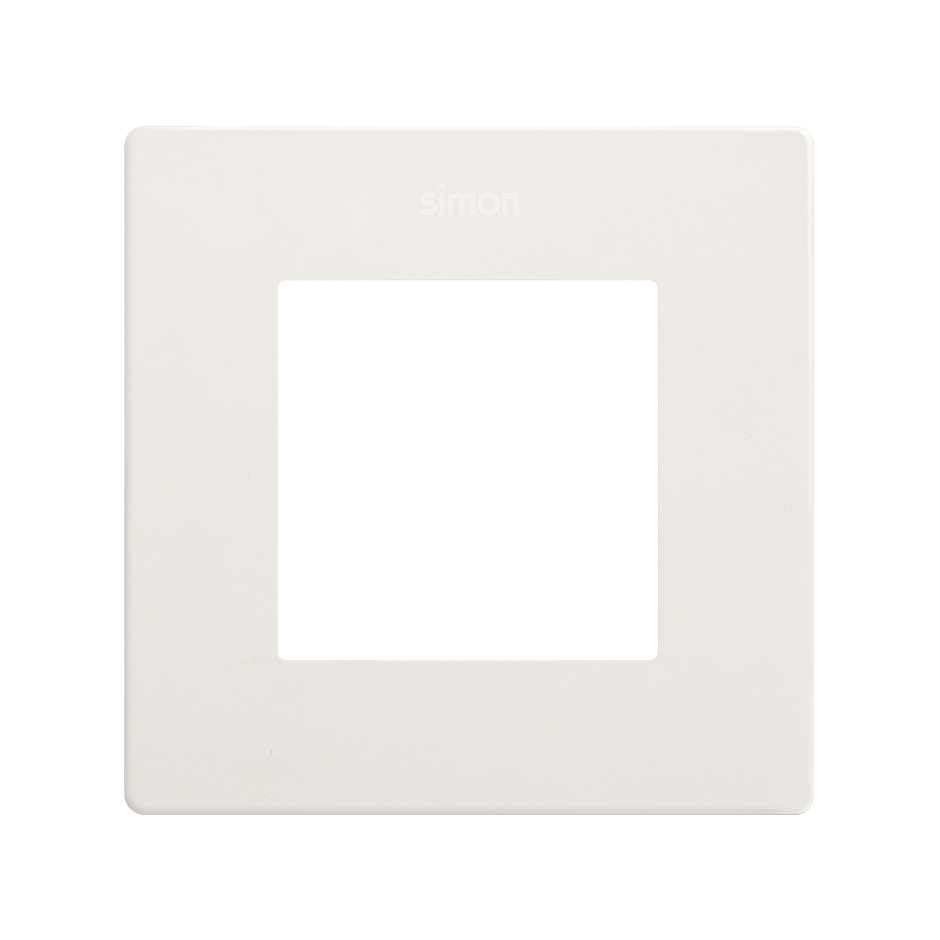 SIMON - Marco de Enchufe 1 Toma, Serie Simon 270, Marco de Pared, Individual, Fácil de Instalar, Bastidor Incluído, Color Blanco MATE (27000610-190)