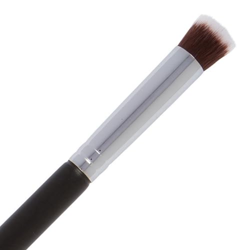 Beauty Junkees Mini Flat Top Concealer Brush Under Eye for Stippling Blending Small Dense Firm Synthetic, Works with Powder, Cream, Liquid