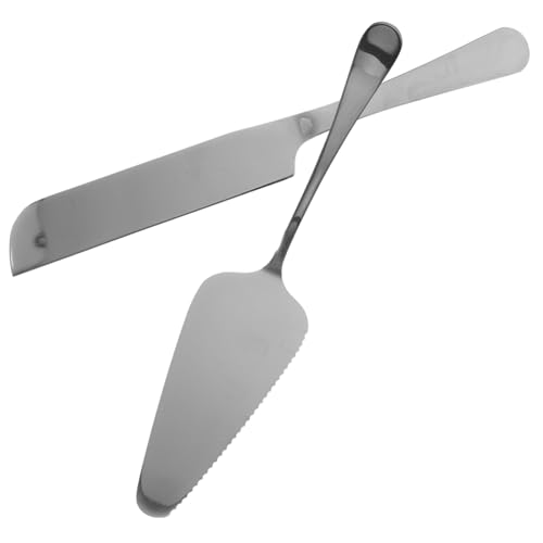 VERDANVERSE Taglio e Paletta per Torte in Acciaio Inossidabile Coltello Seghettato e Paletta con per Compleanni e Feste Utensili per Servire Dolci e