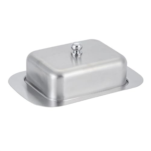 Butter Container,Stainless Steel Dish with Lid, Grade & Cheese Tray, Modern Minimalist Snack Plate for Restaurant Hotel Use