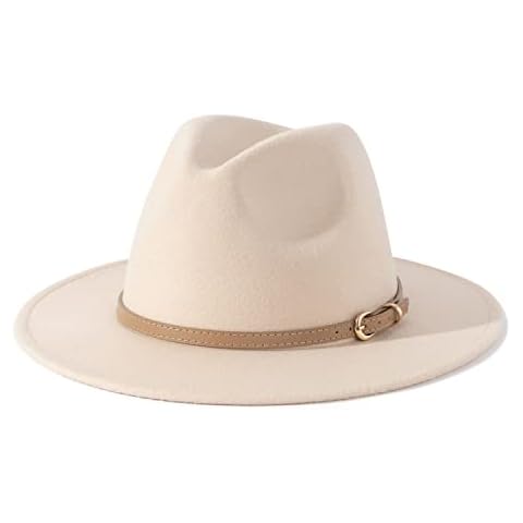 Lisianthus Women's Felt Fedora Wide Brim Hat Cover