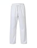 Daedo Taekwondo Training Pants - White Taekwondo Pants, 100% Ribbed Polyester for Flexibility