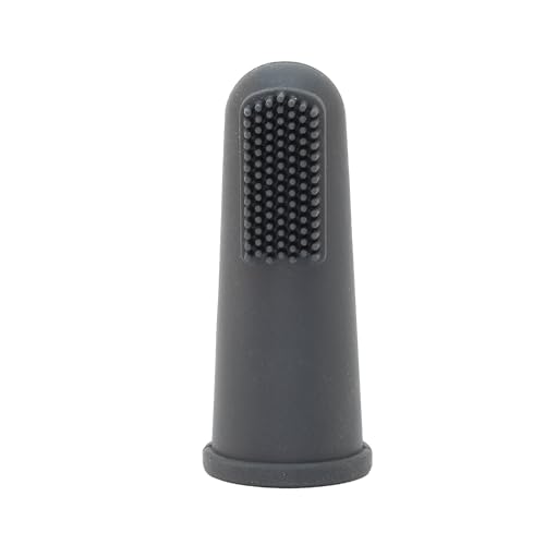 Cepillo de Dientes de Dedo para Bebés, Cepillo dental de dedo, Cepillo de silicona para bebé, Ayuda a Calmar y Estimular las Encías, Apto para 0-2 Años, Unisex, Silicona, Negro