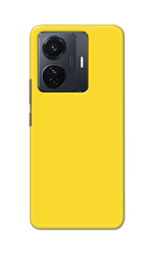 Image of Printed Hard Back Cover Case for Vivo iQOO Z6 Pro 5G | Vivo T1 Pro 5G | Vivo S15e Back Cover (Plain Yellow) -1803