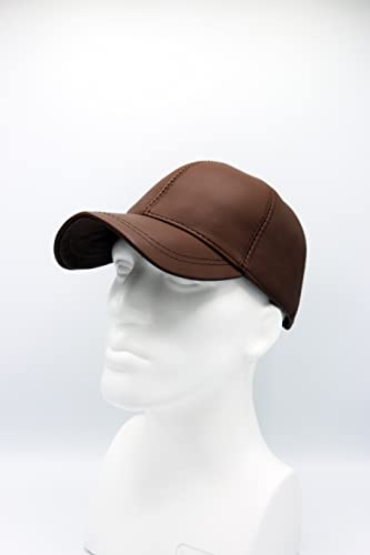 Image of Genuine Leather Unisex Baseball Cap