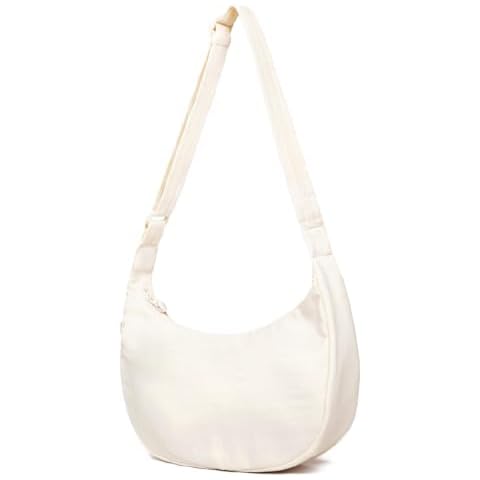 Jadyn Crescent Bag, Large Crossbody for Women – Comfortable, Versatile Anti-Theft Shoulder Bag for Travel, Everyday Use (Cream) Cover