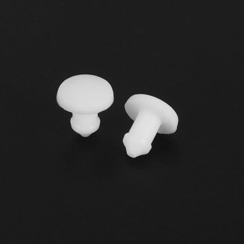 Image of MECCANIXITY Silicone Snap in Locking Hole Plugs Rubber Panel Seal Cover Flush Type Panel Round for Kitchen Rubber Bulkheads Waterproof Sealing Plugs 2.5mm /0.1 Inch Diameter White,Pack of 30